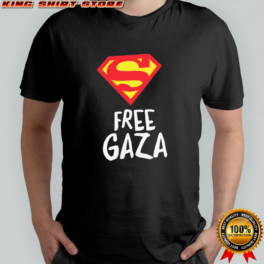 Superman Free Gaza logo shirt