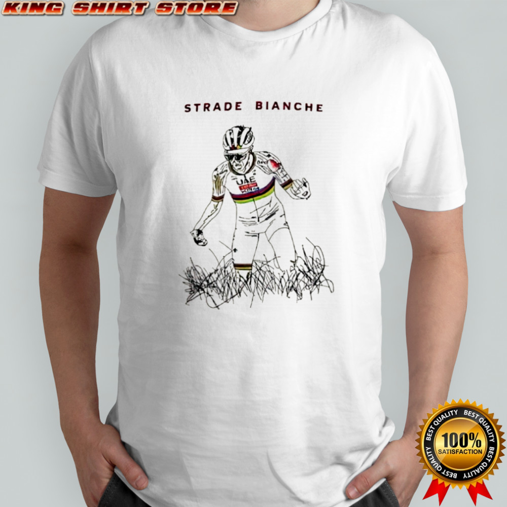 Tadej Pogačar strade bianche shirt