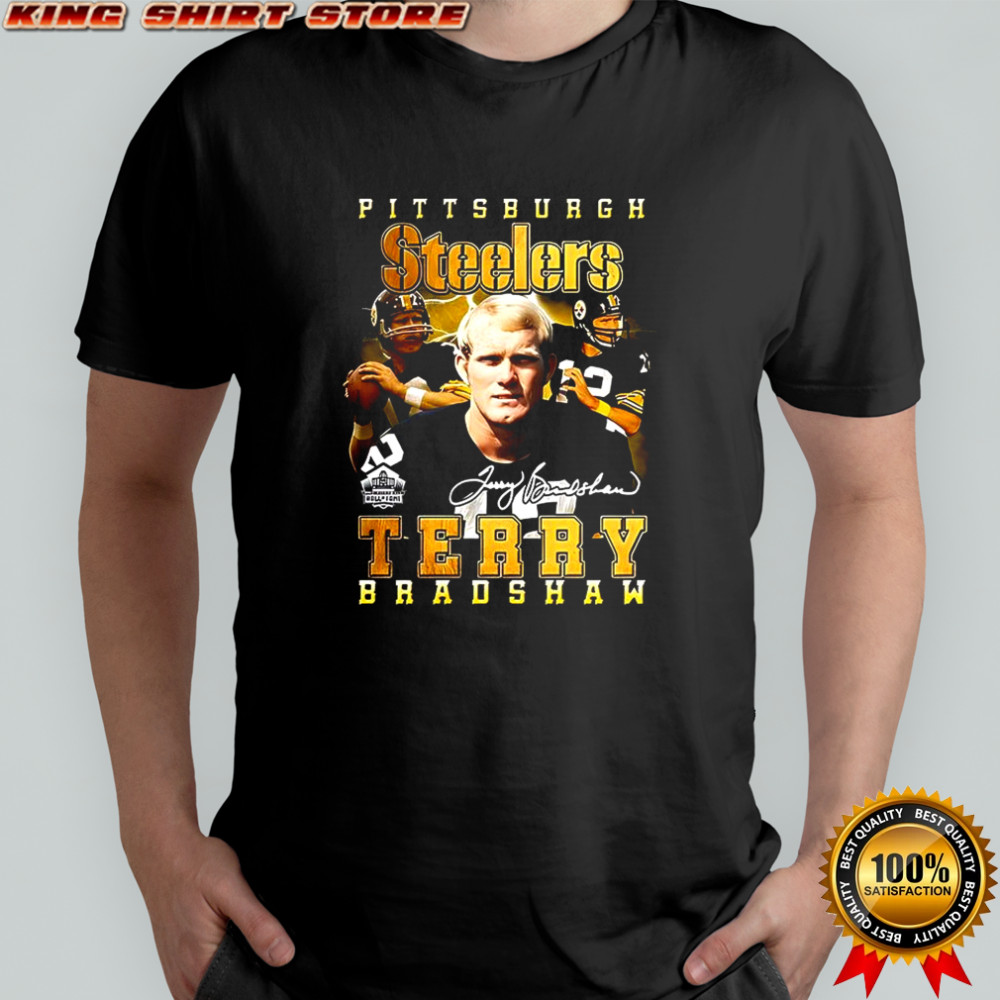 Terry Bradshaw Pittsburgh Steelers football signature shirt