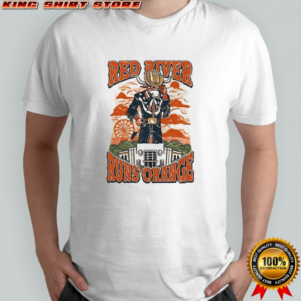 Texas Longhorns red river runs orange shirt
