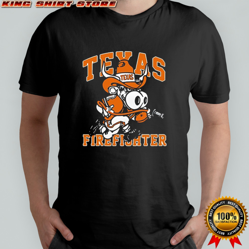 Texas Longhorns x Firefighter Appreciation day mascot logo shirt
