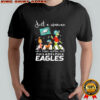 The Grinch And Friends Just A Woman Who Loves Winter And Philadelphia Eagles 2025 Shirt