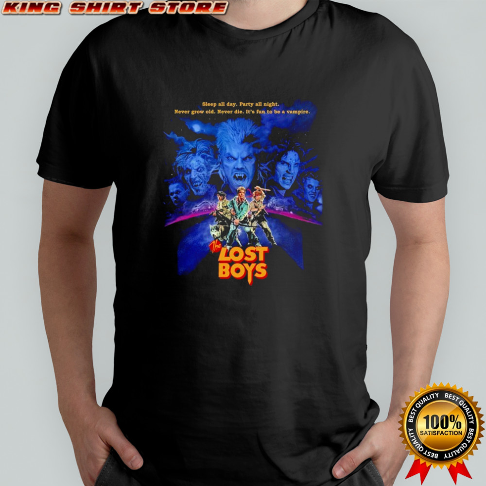 The Lost Boys Sleep All Day Party All Night Never Grow Old Never Die It’s Fun To Be A Vampire Squad T-shirt