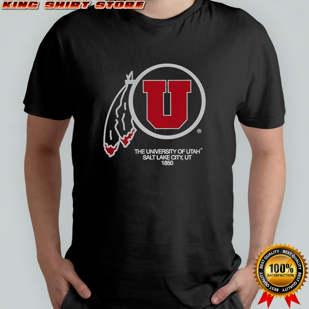 The university of Utah Salt lake city 1850 Utah Utes football logo shirt