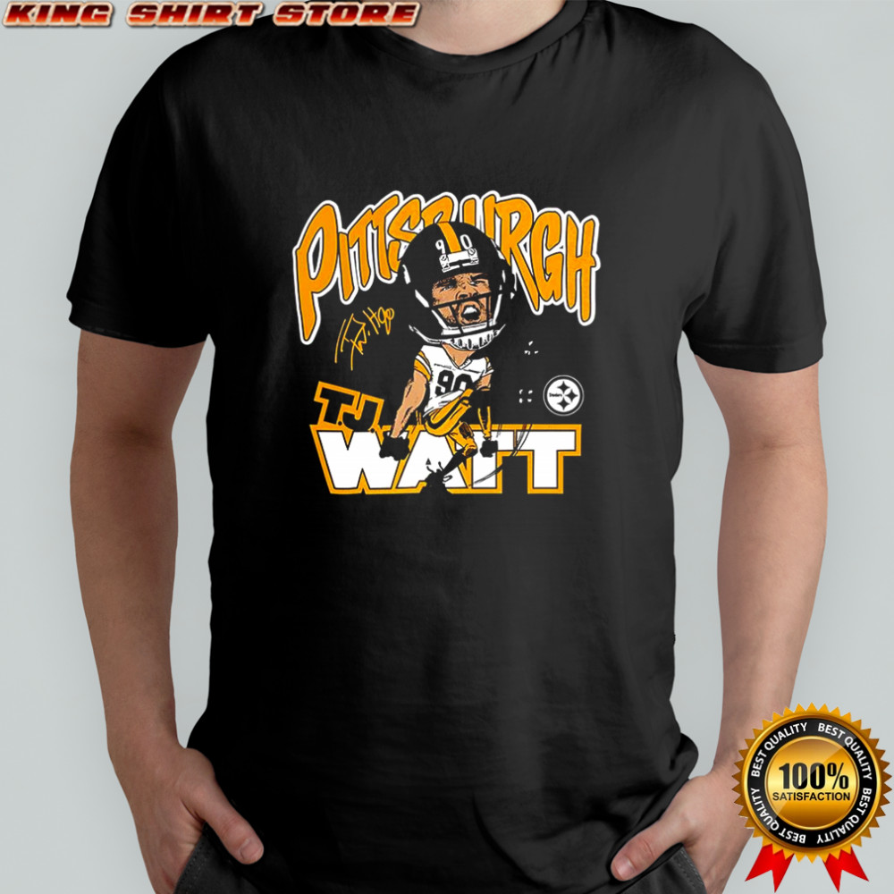 T.J. Watt Pittsburgh Steelers football caricature player graphic shirt