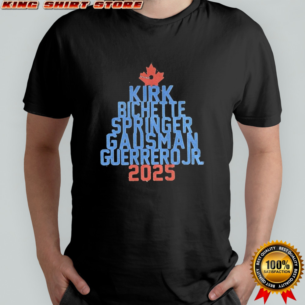 Toronto Blue Jays Kirk Bichette Springer Gausman Guerrero Jr 2025 Christmas tree shirt