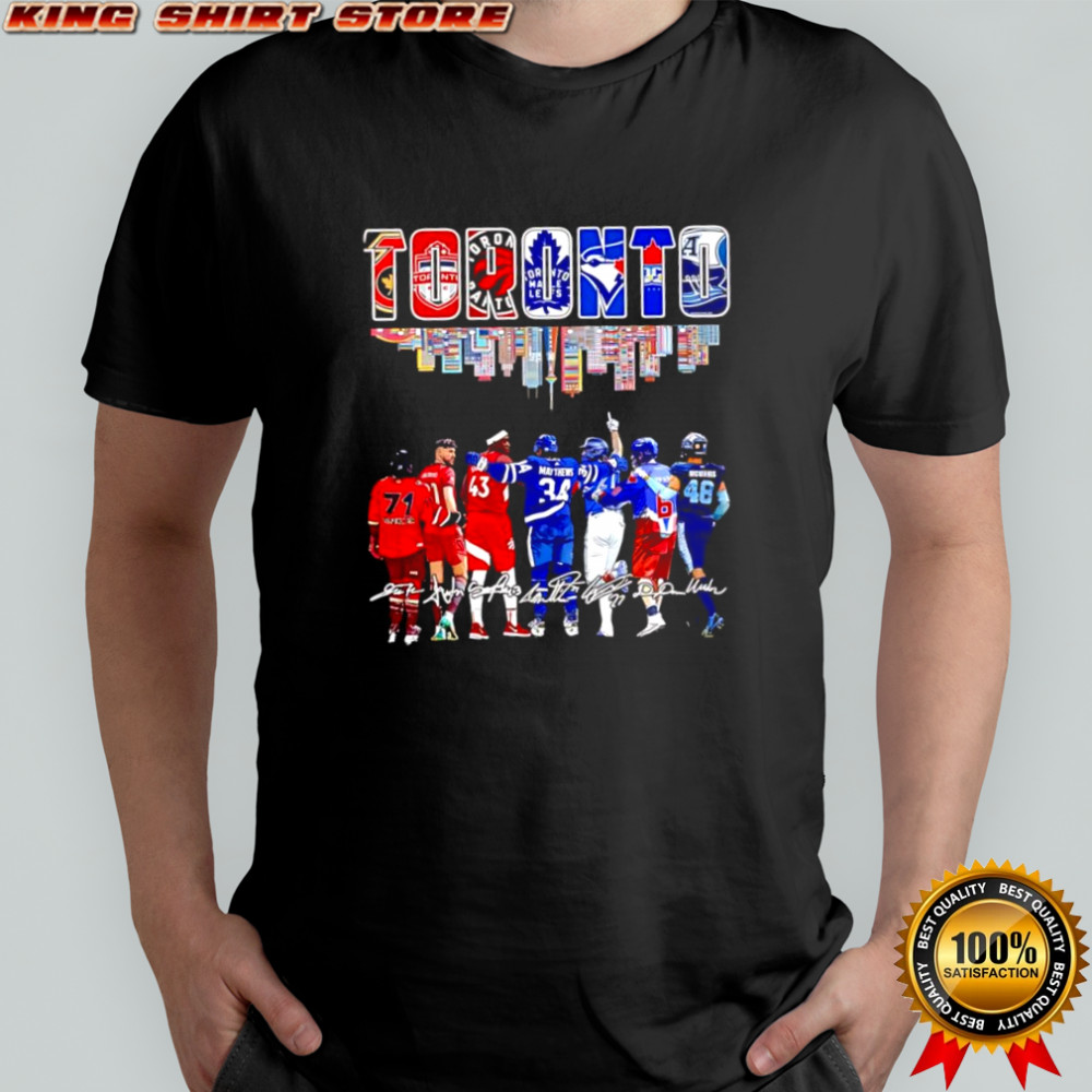 Toronto sports teams Raptors x Maple Leafs x Blue Jays signatures players shirt