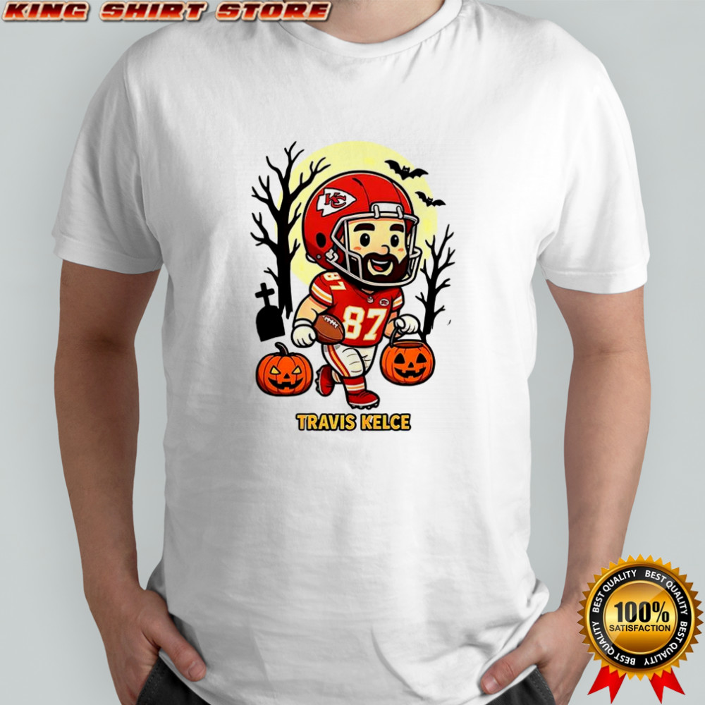 Travis Kelce Kansas City Chiefs football Jack-o’-latern Halloween shirt