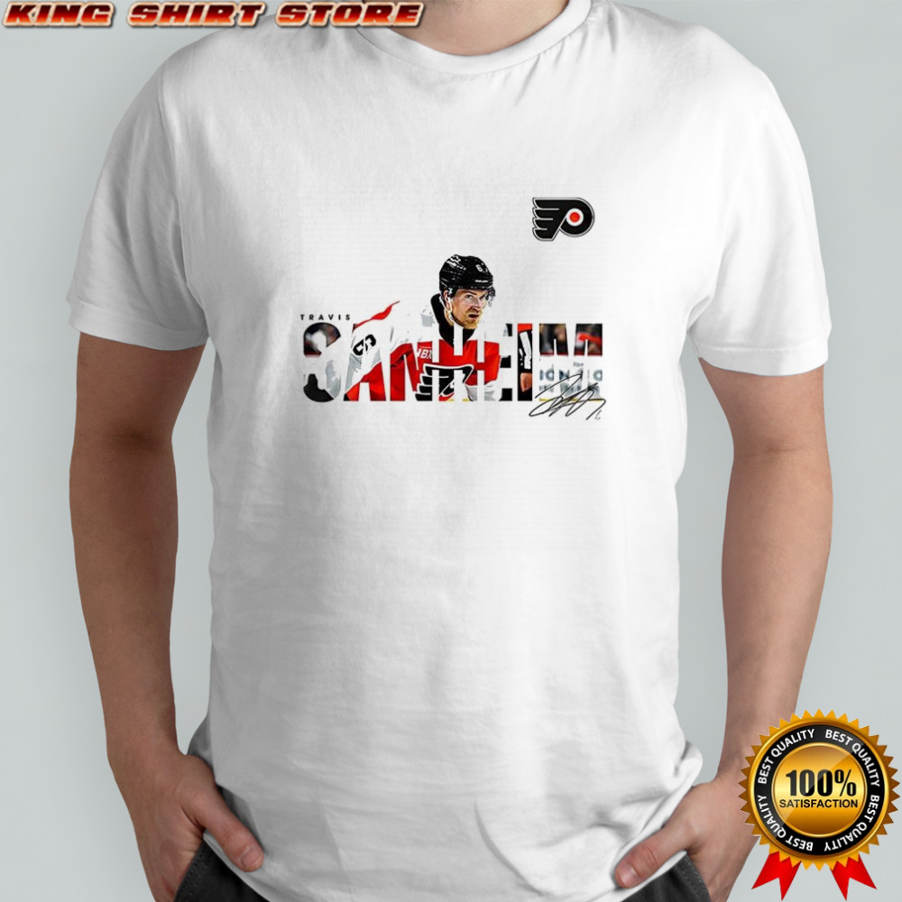 Travis Sanheim Philadelphia Flyers NHL logo signature shirt