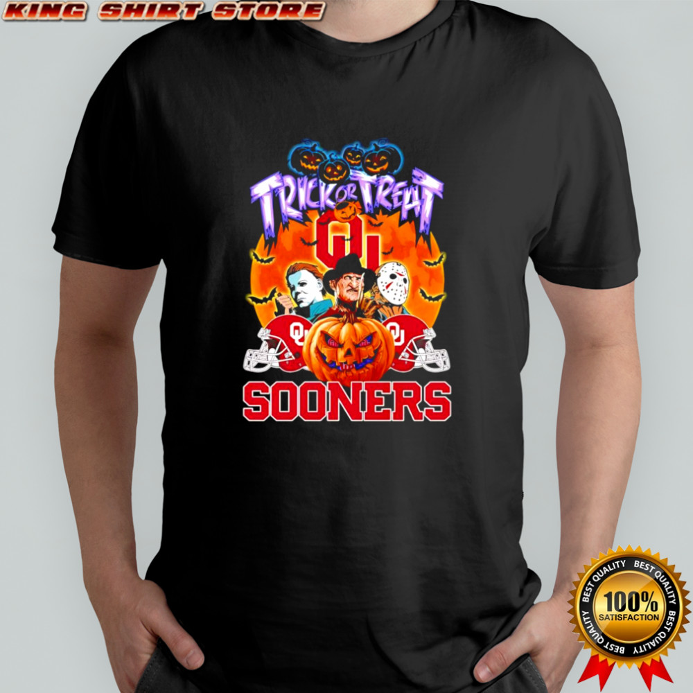 Trick or treat Oklahoma Sooners horror character shirt