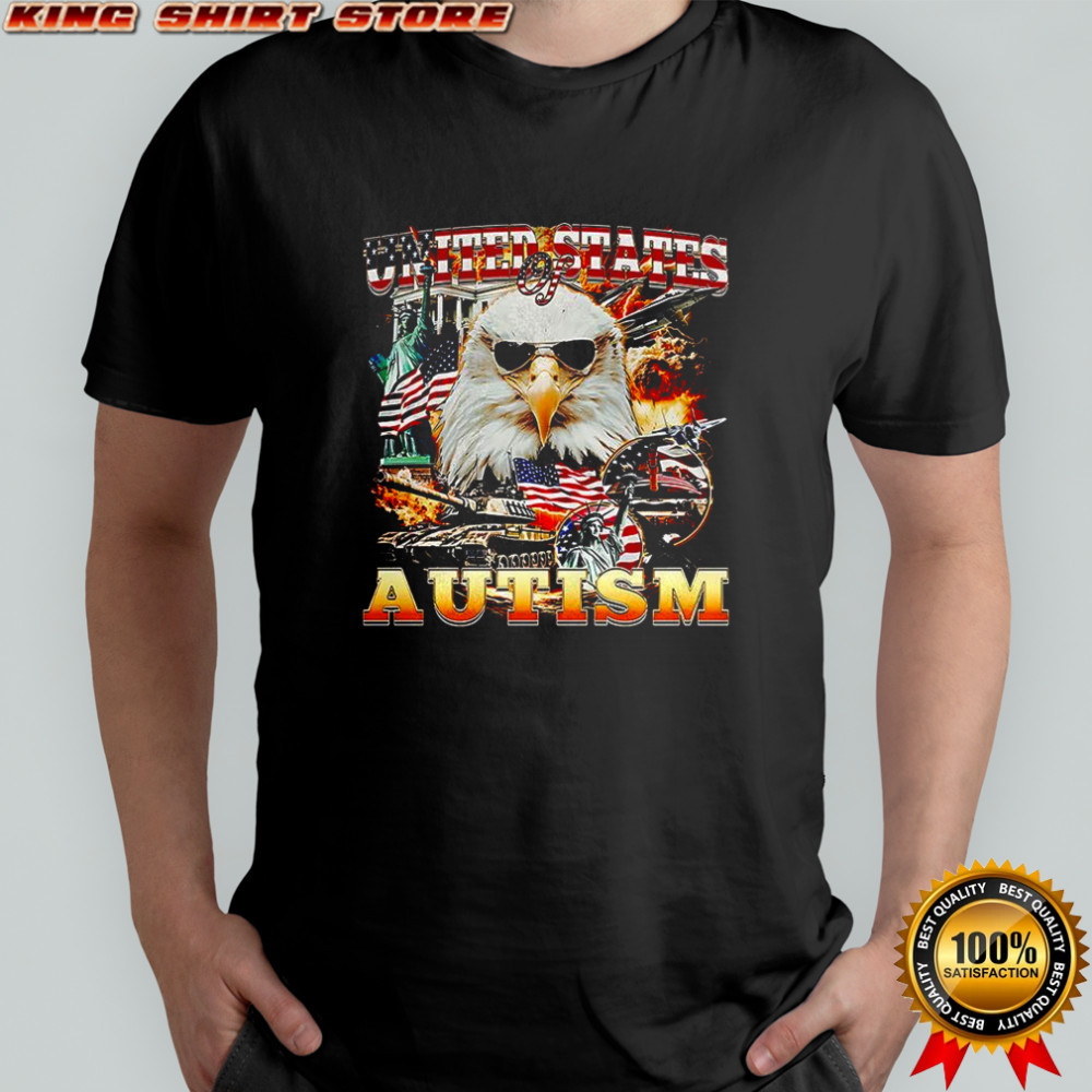 United States of Autism symbol of America flag shirt