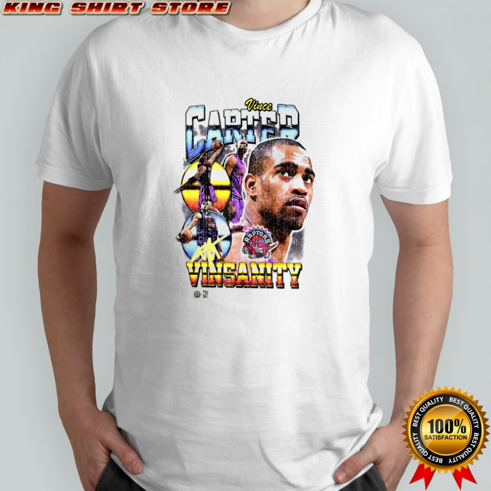 Vince Carter Toronto Raptors NBA commemorative player collage vintage shirt