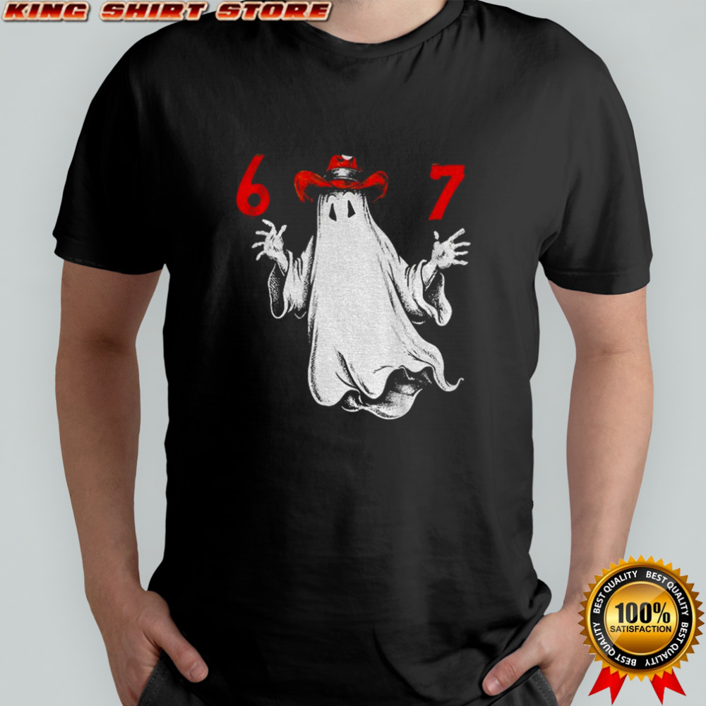 Vintage Halloween 67 Six Seven Spooky Ghost Graphic shirt