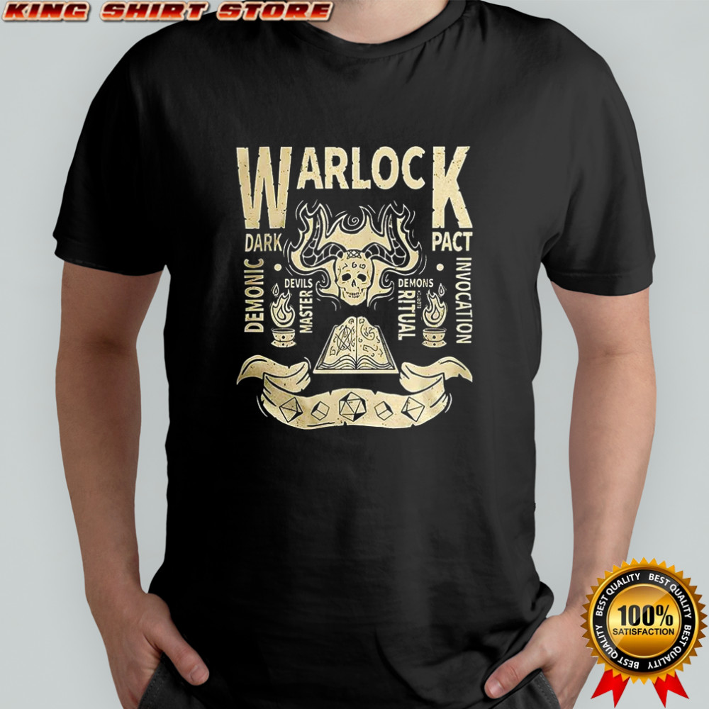 Warlock Grunge Dungeons and Dragons shirt