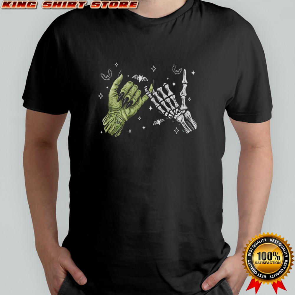 Witch hand with skeleton spooky season Halloween shirt