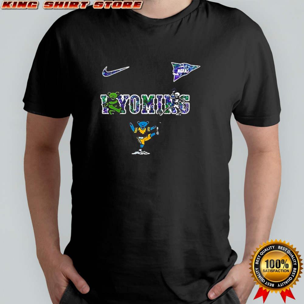 Wyoming Cowboys Grateful Dead 60th anniversary bear mascots shirt