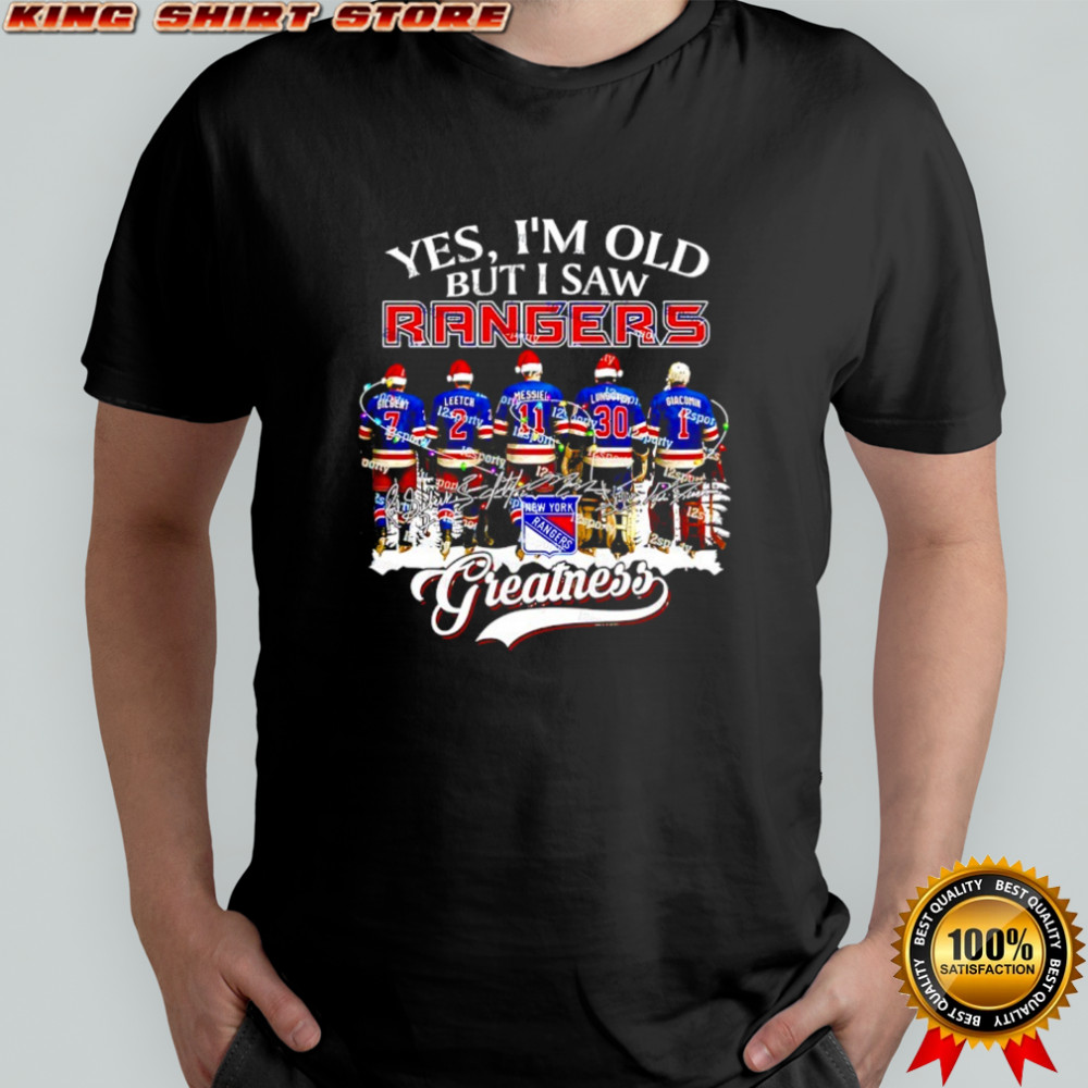 Yes i’m old but i saw New York Rangers greatness legends Christmas signatures shirt