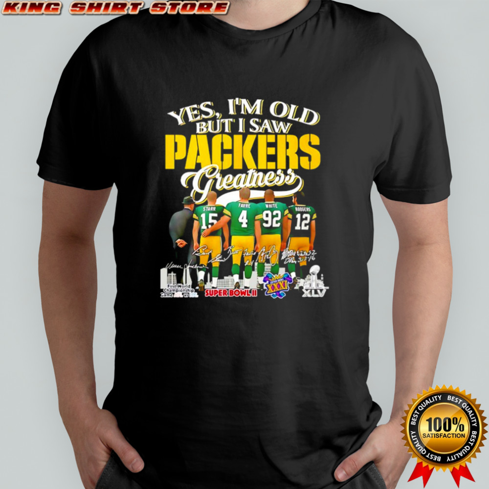 Yes I’m Old But I Saw Packers Greatness 2025 Vintage Signatures shirt