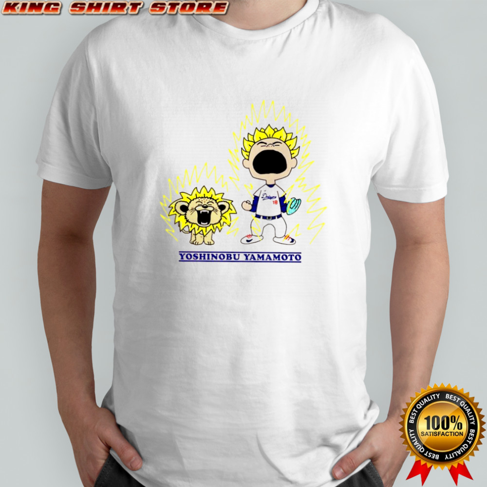 Yoshinobu Yamamoto x Charlie Brown Saiyan Dragon Ball Anime Los Angeles Dodgers MLB shirt Yoshinobu Yamamoto x Charlie Brown Saiyan Dragon Ball Anime Los Angeles Dodgers MLB shirt