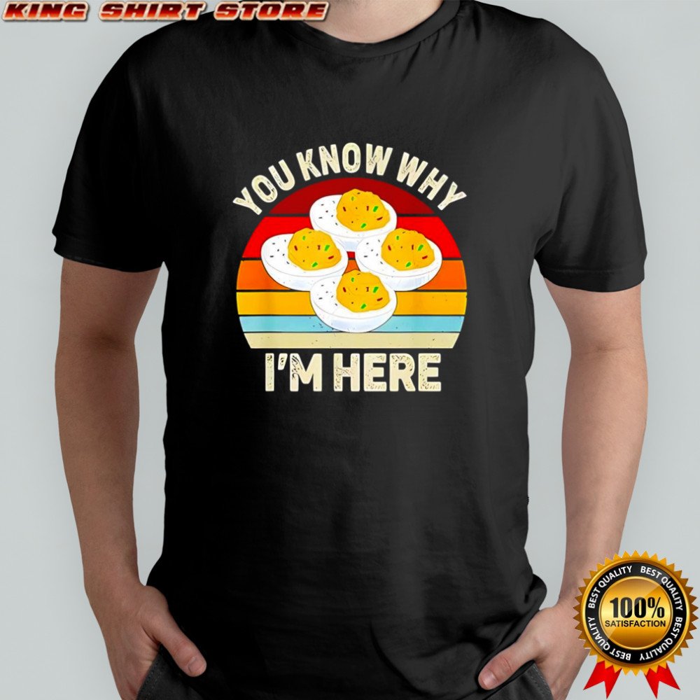 You know why I’m here deviled egg retro shirt