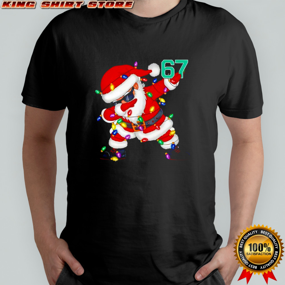 67 Six Seven Meme Brainrot Dabbing Santa Claus Costume shirt