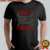 ABCDEFGHIJ Christmas Things Upside Down Alphabet Merry Xmas shirt