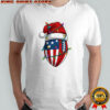 American flag football light Christmas hat shirt