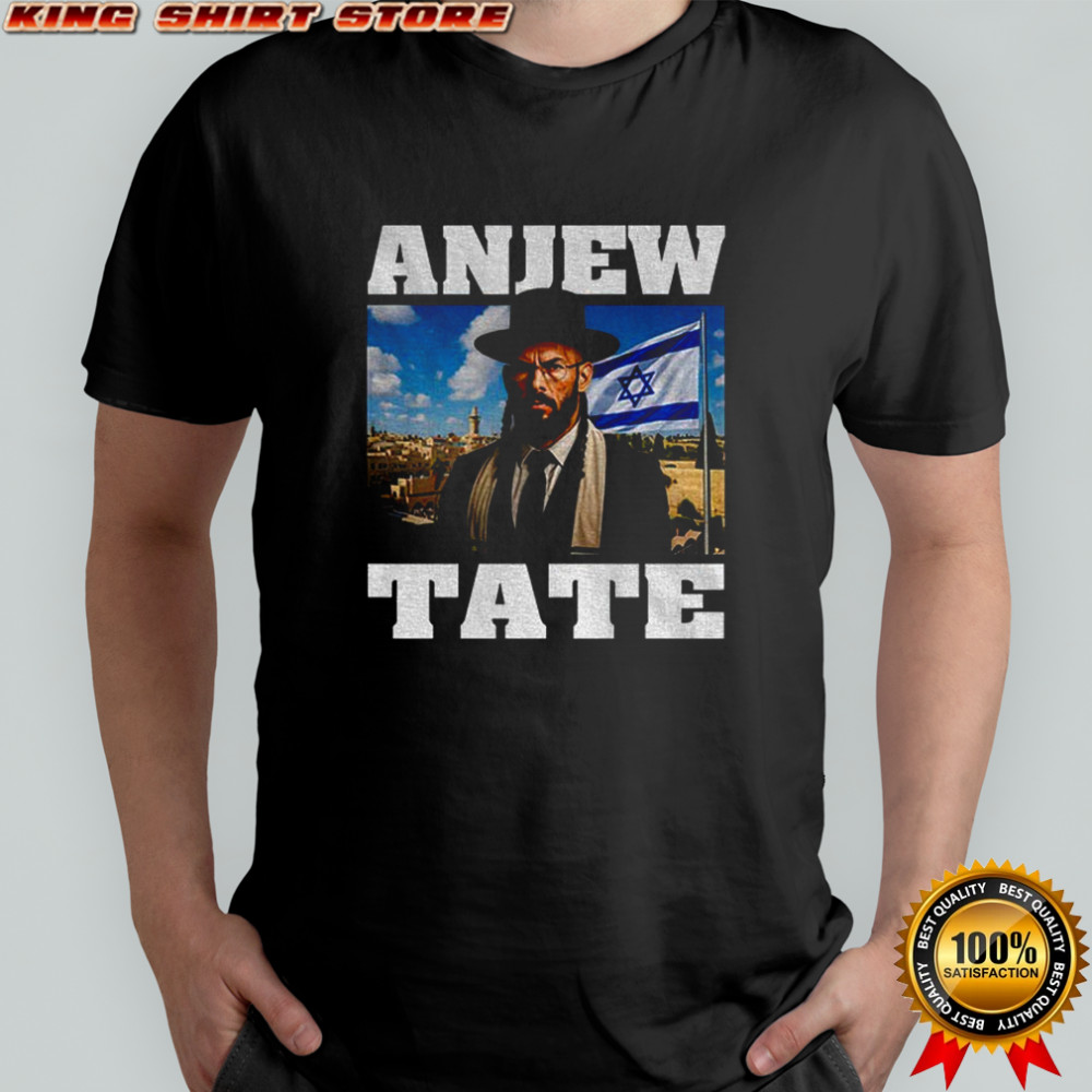 Andrew Tate wearing hat Israel flag 2025 shirt