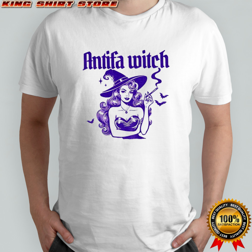 Antifa witch anti Fascism Fuck Trump Halloween shirt