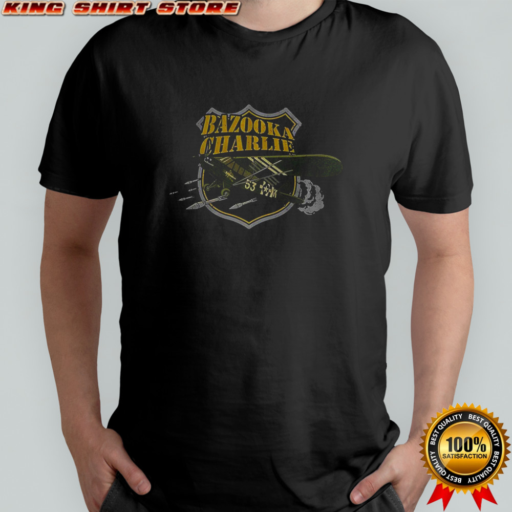 Bazooka Charlie Piper J-3 Cub aircraft shield shirt