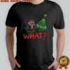 Black Cat What 67 Christmas tree shirt