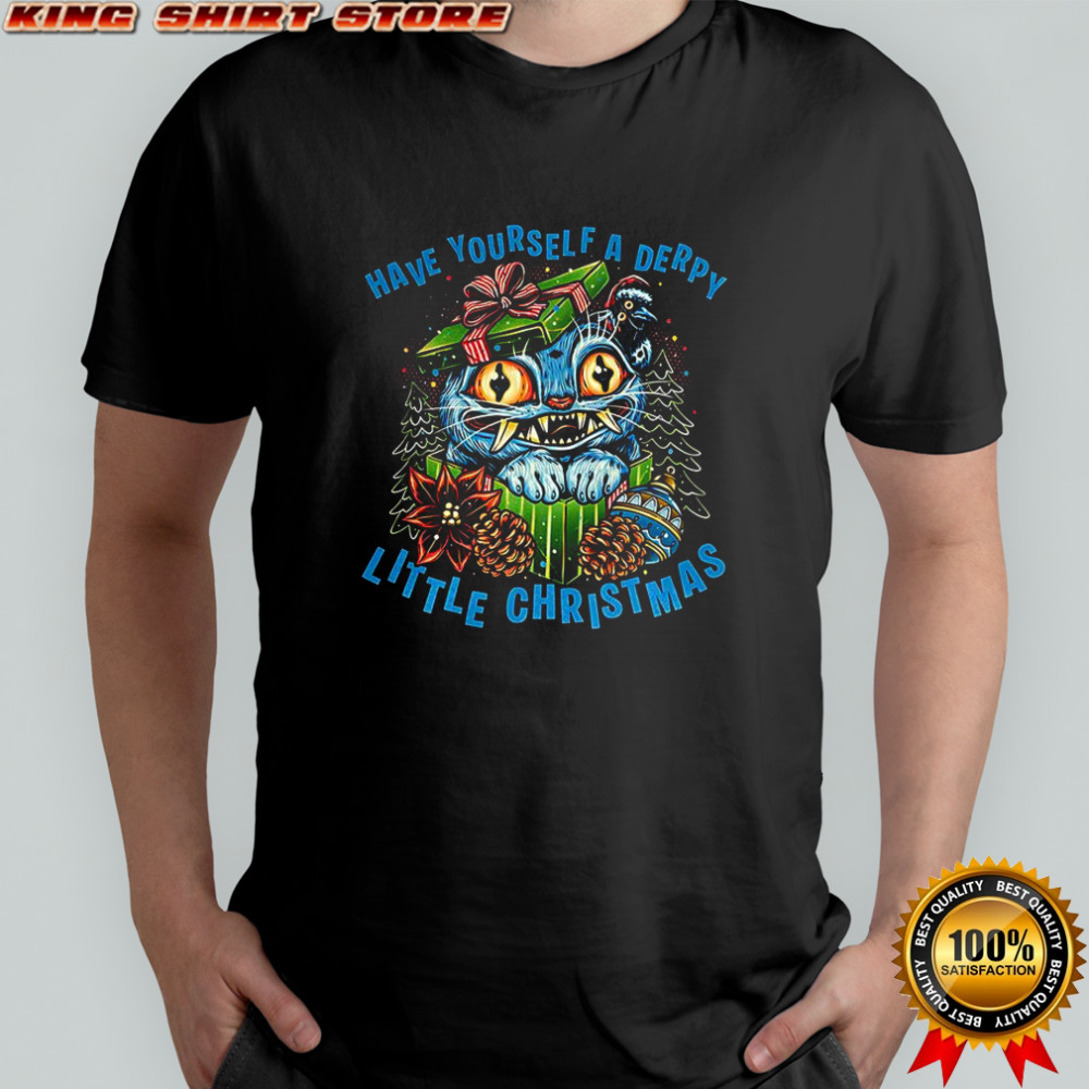 Blue tiger have yourself a derpy little Christmas shirt