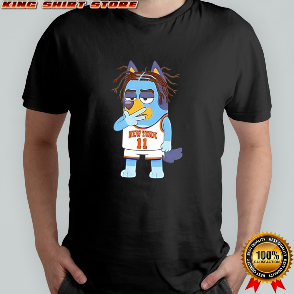 Bluey x Jalen Brunson NBA New York Knicks cartoon shirt