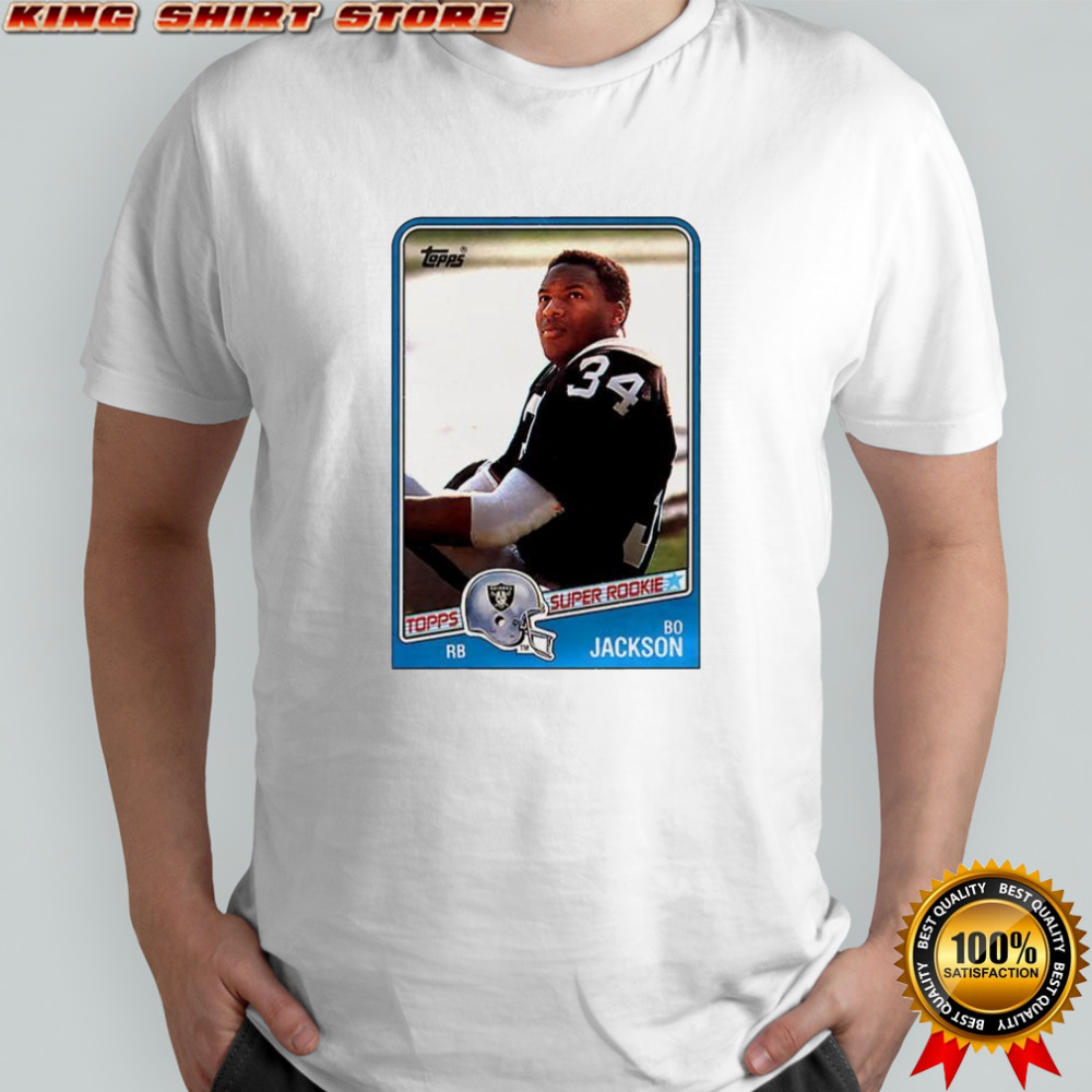 Bo Jackson Las Vegas Raiders football trading card shirt