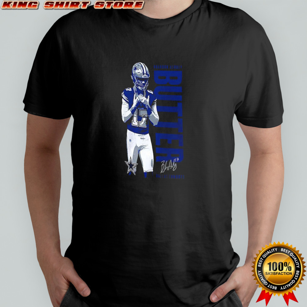 Brandon Aubrey Dallas Cowboys football vertical name number 17 signature shirt