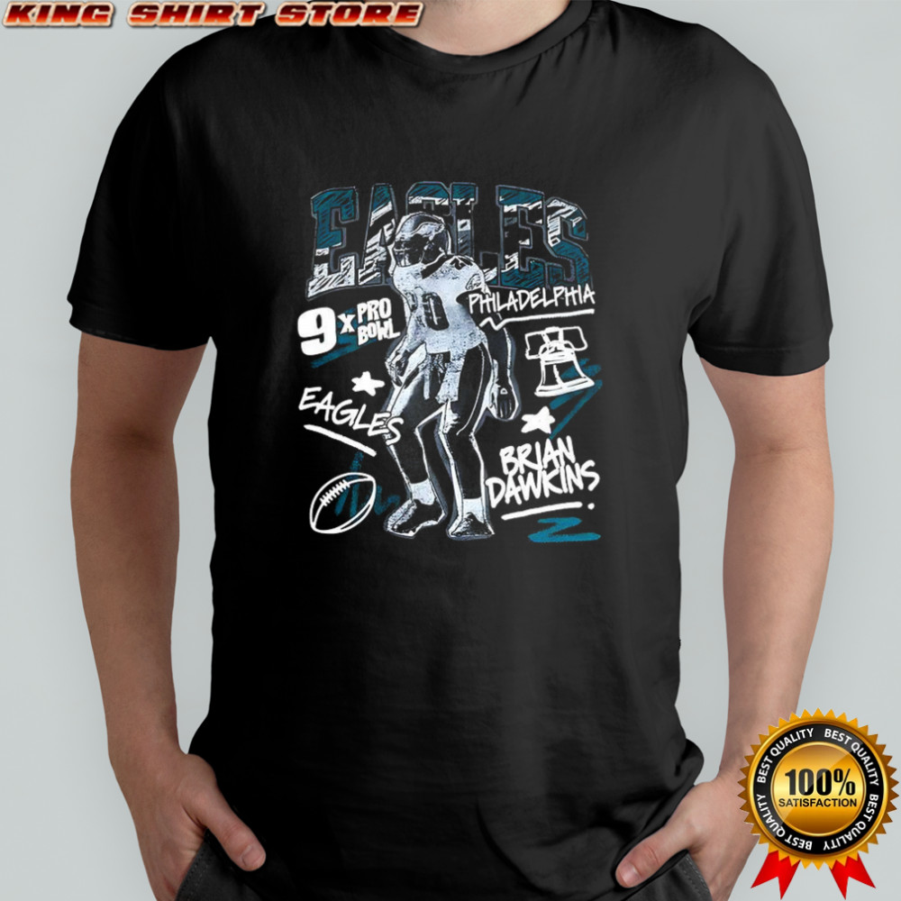 Brian Dawkins Philadelphia Eagles football 9X pro Bowl chalked shirt