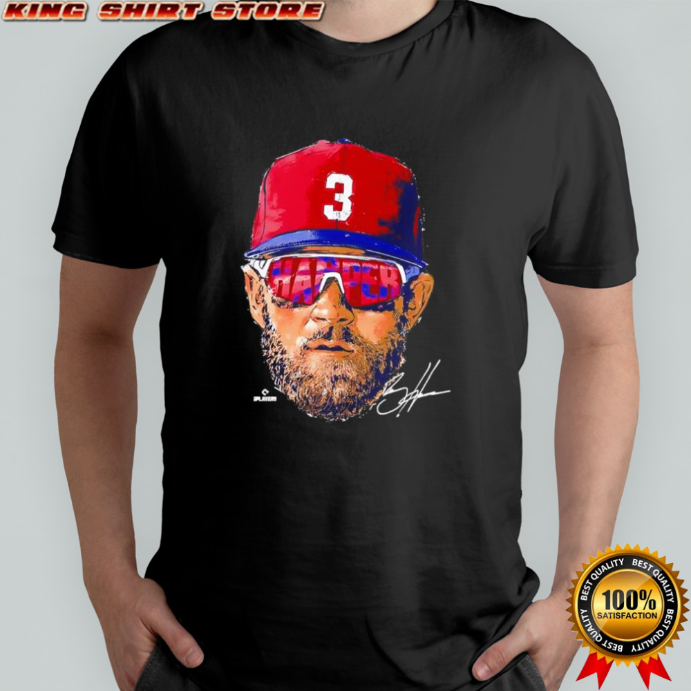 Bryce Harper Philadelphia Phillies head graphic signature shirt