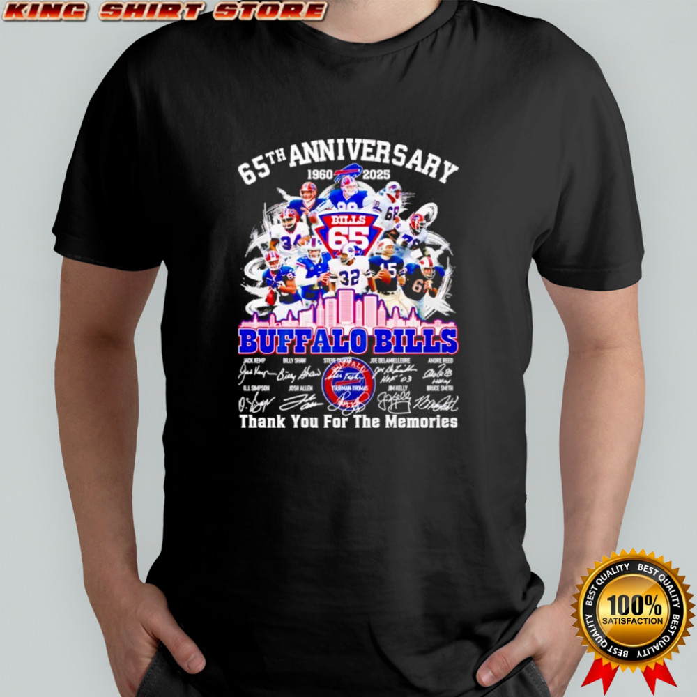 Buffalo Bills 65th Anniversary 1960-2025 thank you for the memories shirt