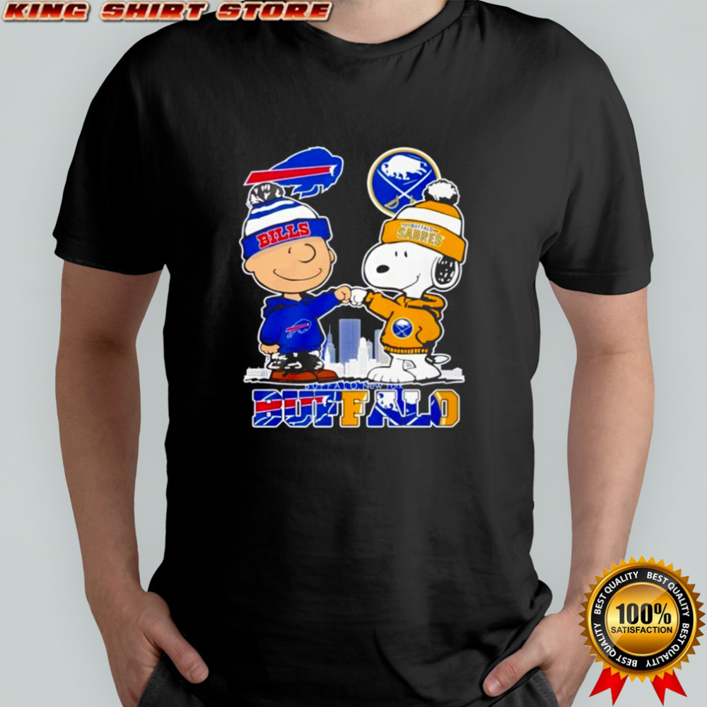 Buffalo Bills x Buffalo Sabres Snoopy Charlie Brown shirt