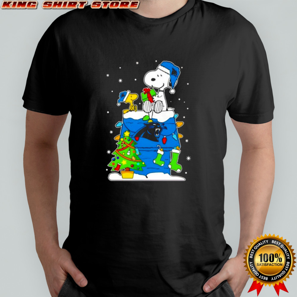 Carolina Panthers Snoopy And Woodstock Christmas shirt