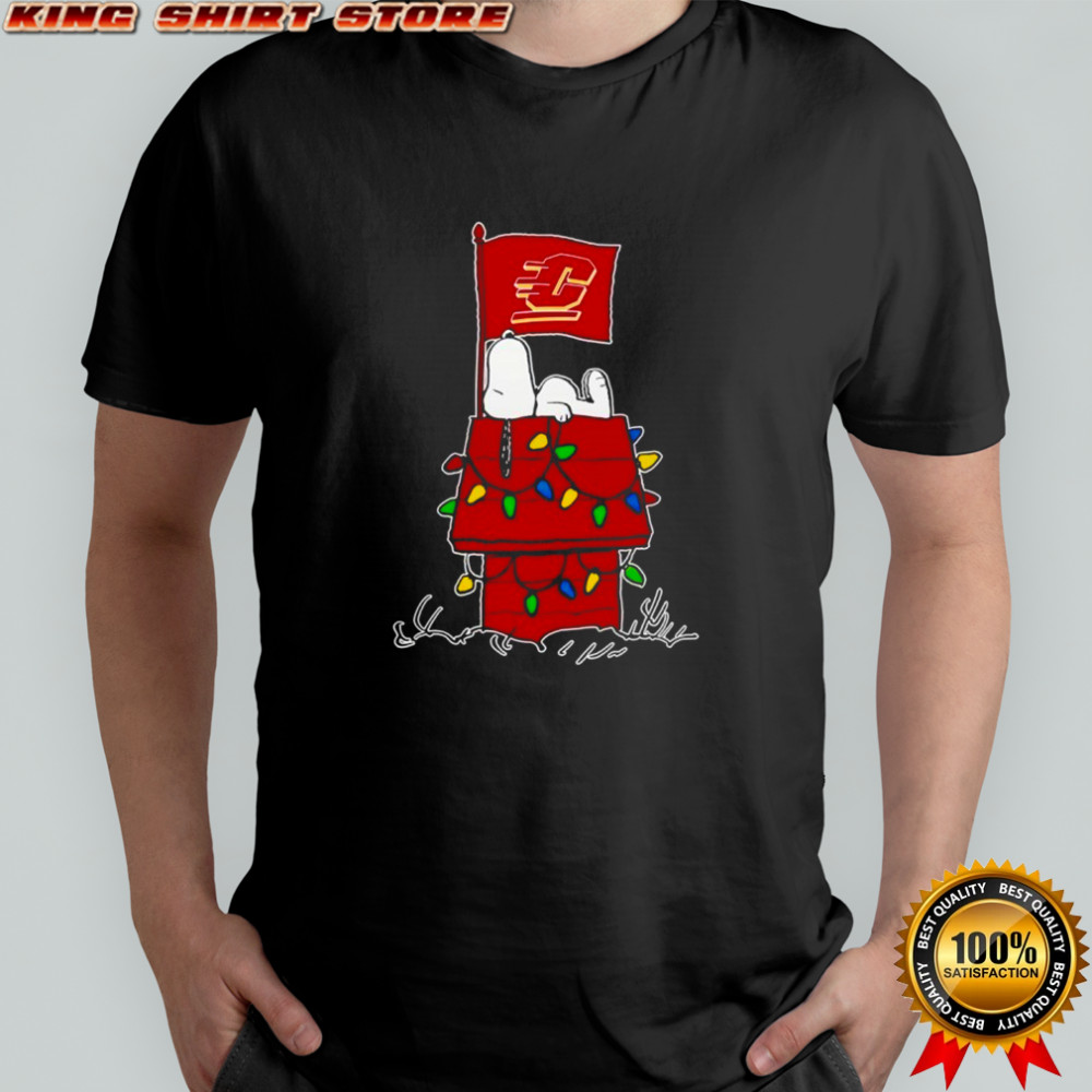 Central Michigan Chippewas Snoopy house Christmas shirt