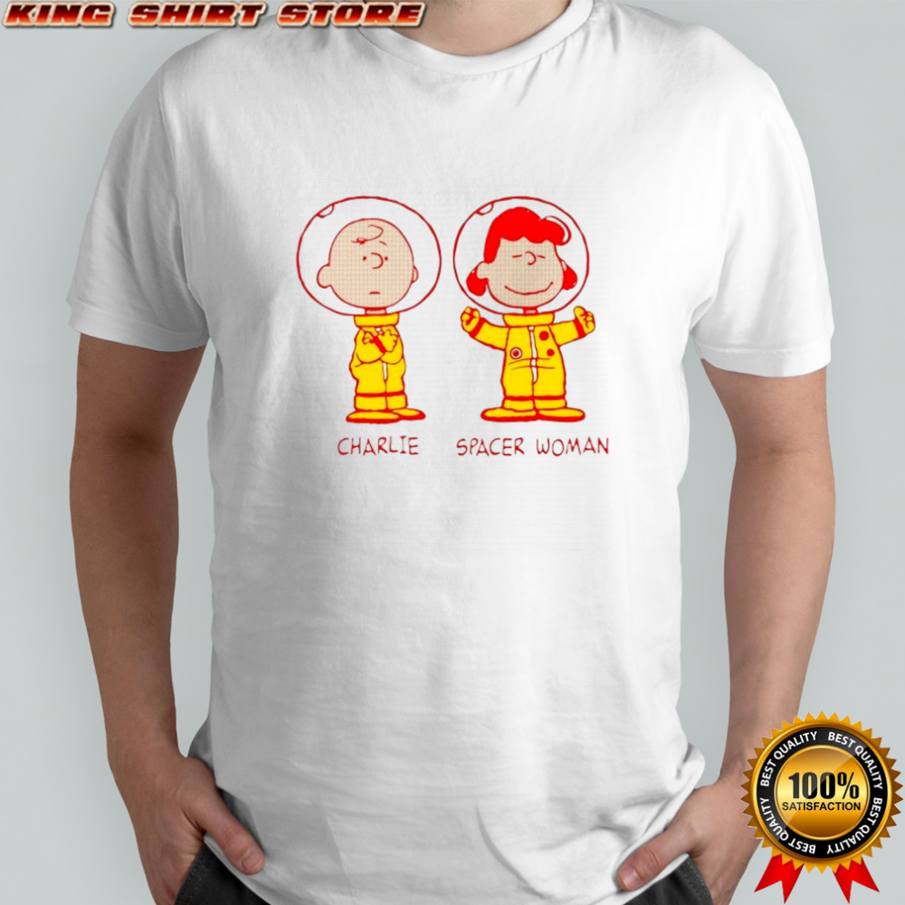 Charlie Brown And Lucy The Peanuts Spacer Woman T-shirt