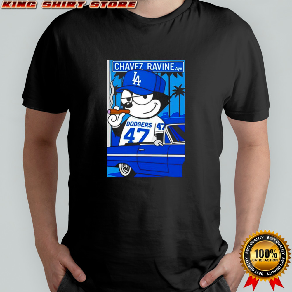 Chavez Ravine x Los Angeles Dodgers lowrider car graphic shirt