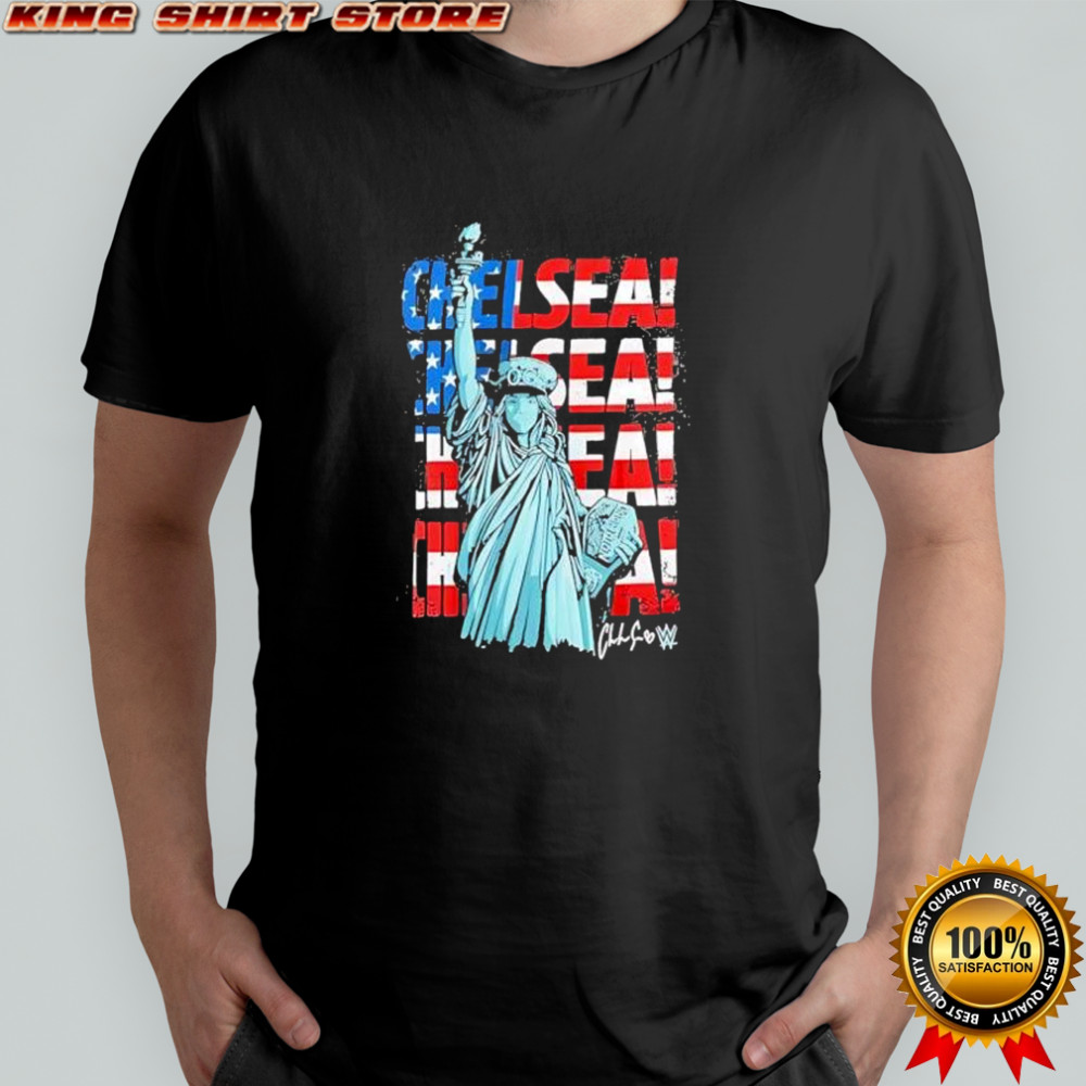Chelsea Green Statue America flag shirt