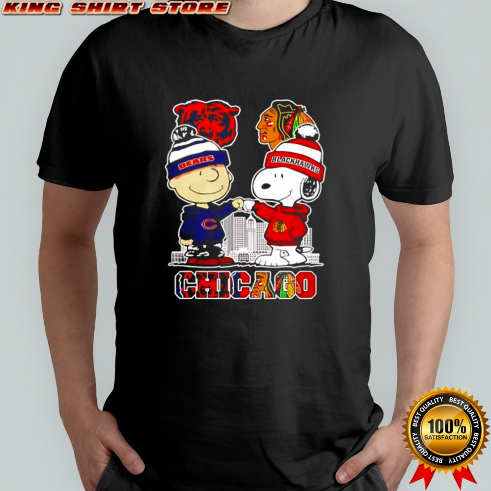 Chicago Bears And Blackhawks x Snoopy Charlie Brown shirt