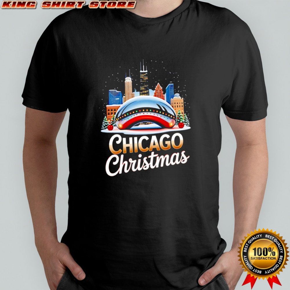 Chicago Christmas Cloud Gate The Bean city 2025 shirt