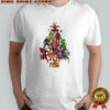 Christmas tree made up of Marvel Comics superheroes shirt