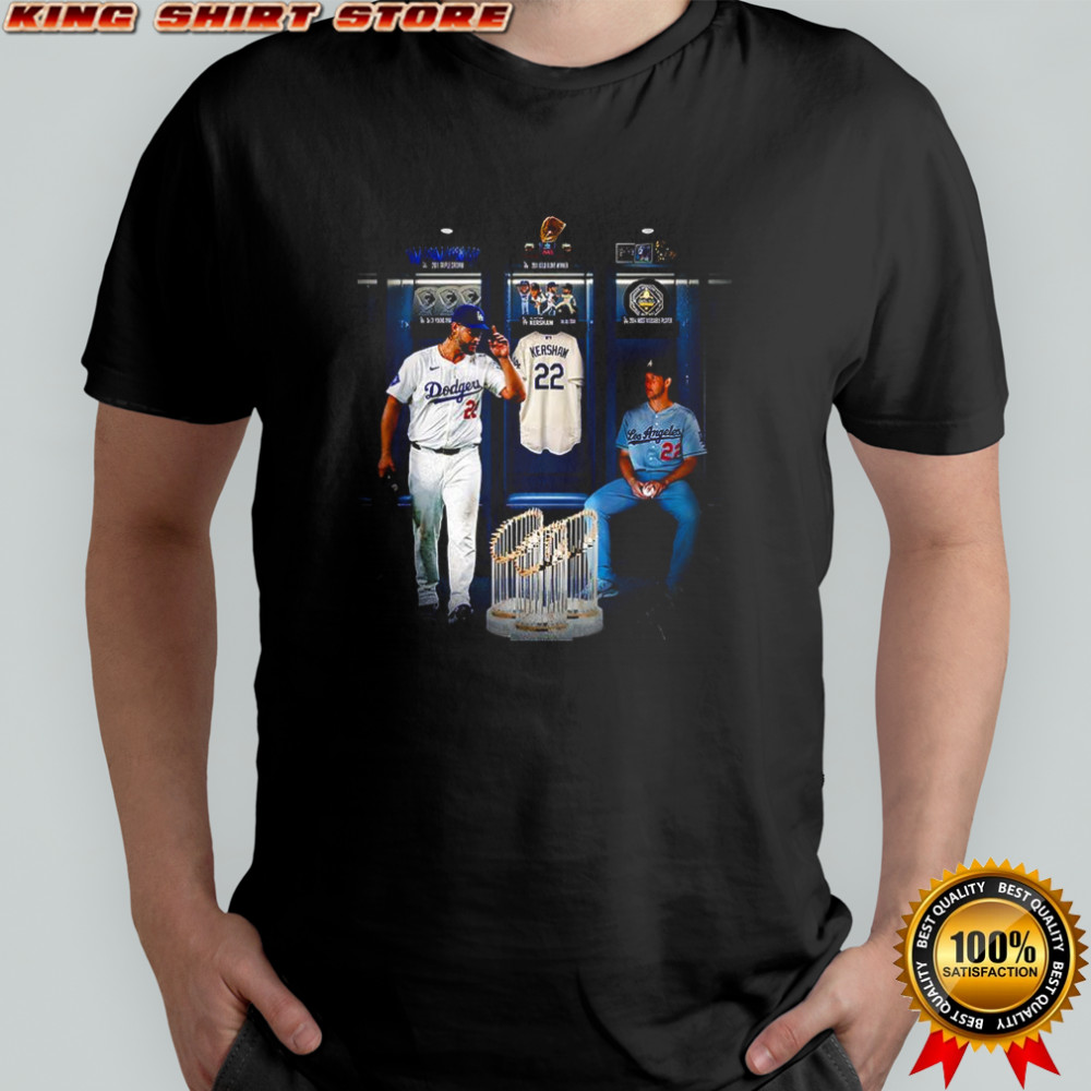 Clayton Kershaw locker room Los Angeles Dodgers 2025 World Series Champion shirt