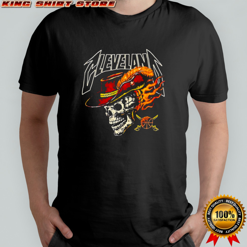 Cleveland Cavaliers Basketball Skull Flames shirt