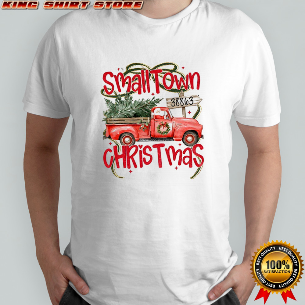 Coquette Christmas tree truck Small Town Christmas 2025 shirt